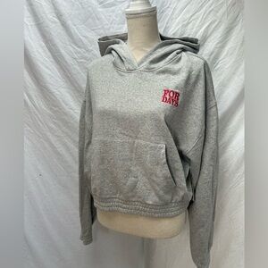 NWT For Days Organic Cotton Crop Hoodie Large